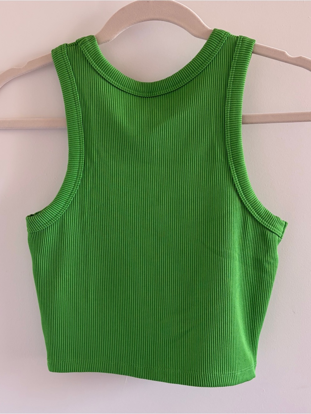 Green Ribbed Tank Top - Picture 4 of 4